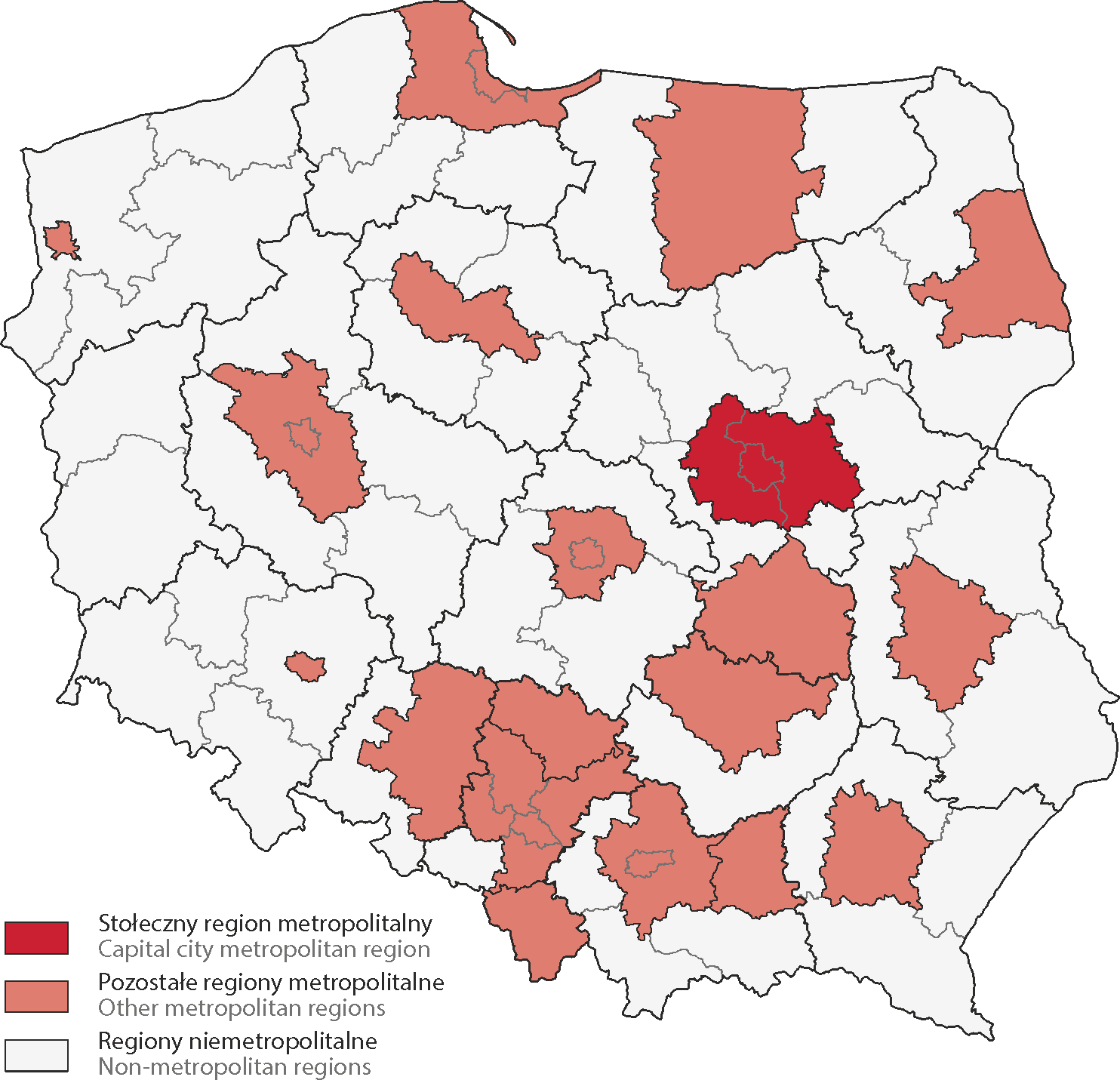 The metropolitan typology in Poland according to the NUTS 2016 revision