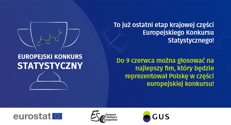 Europejski Konkurs Statystyczny. Do 9 czerwca można głosować na najlepszy film, który będzie reprezentował Polskę w części europejskiej konkursu!