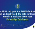 The new Knowledge Databases will take over from SWiAD, which will be switched off on 29.03 this year. The data contained therein will be available in the new Knowledge Databases Foto