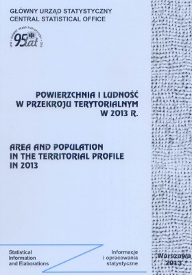 Powierzchnia i ludność w przekroju terytorialnym w 2013 r.