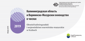 Okładka folderu Obwód kaliningradzki i województwo warmińsko-mazurskie w liczbach 2019