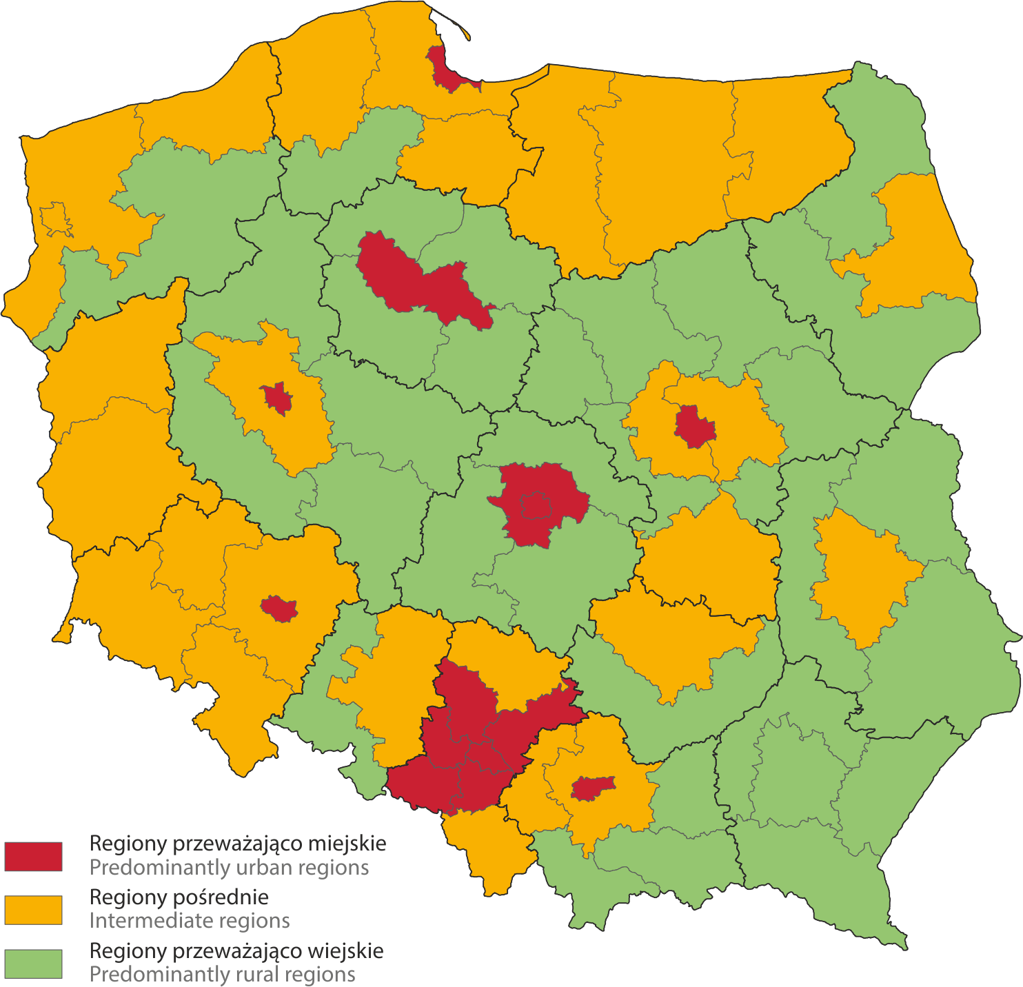 The urban-rural typology in Poland according to the NUTS 2016 revision
