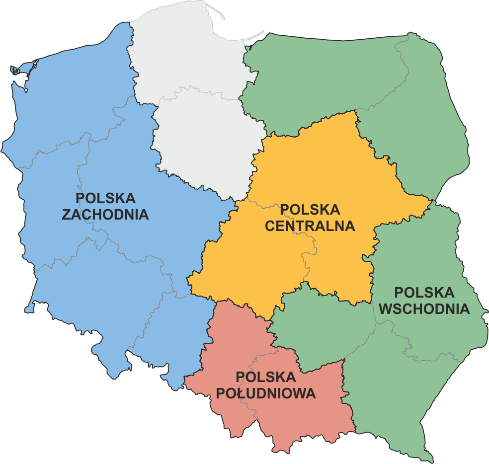 Areas of realization of supra-regional strategies as of 1 January 2018