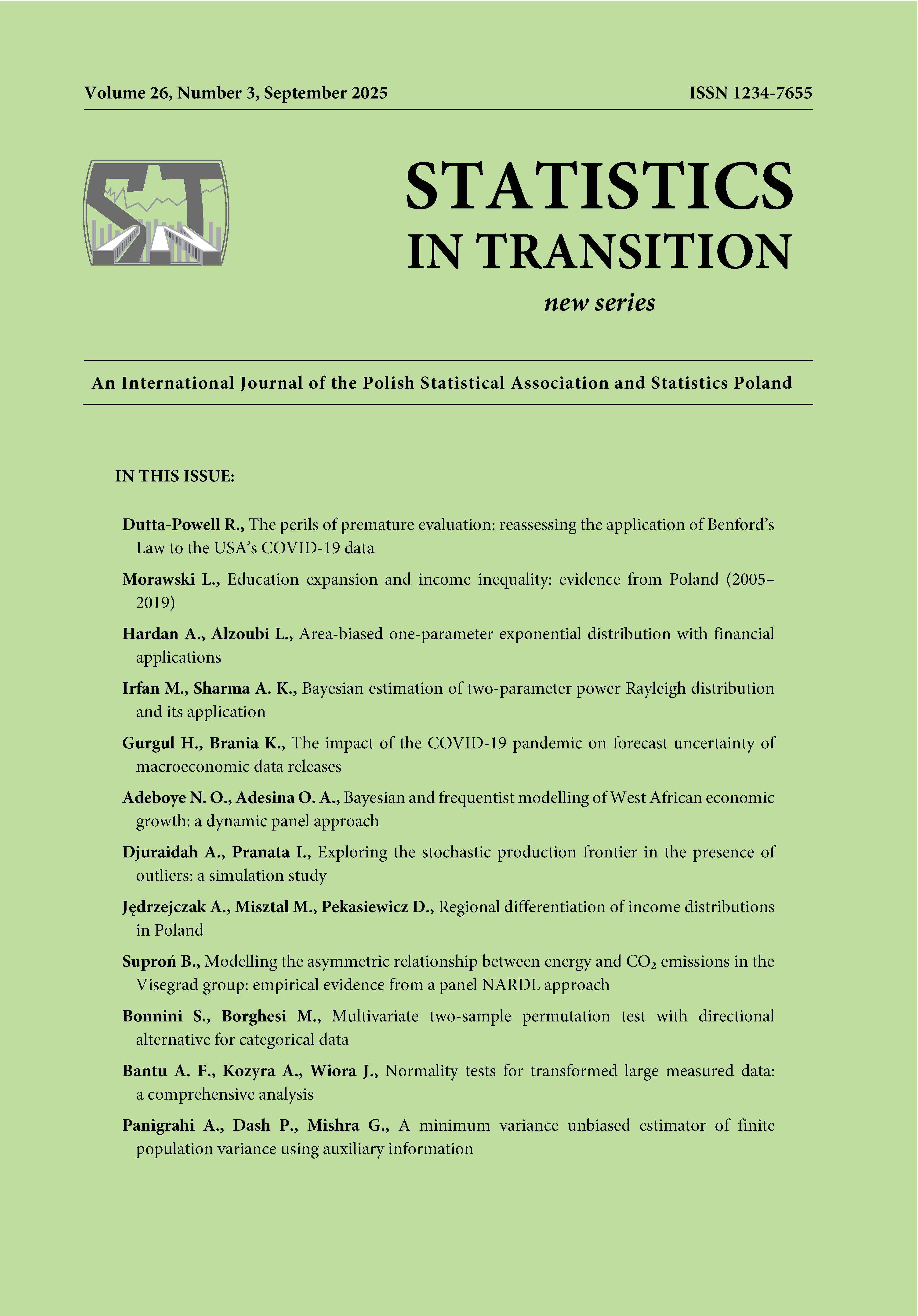 Statistics in Transition new series nr 3/2025