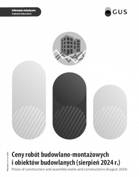 Cover of publication &quot;Prices of construction and assembly works and constructions in August 2024&quot;