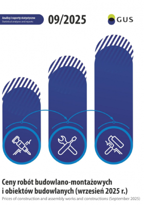 Prices of construction and assembly works and constructions (September 2025). Cover of the publication