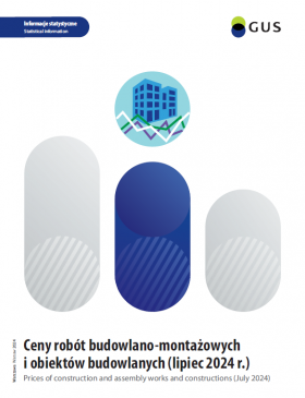 Cover of publication &quot;Prices of construction and assembly works and constructions in July 2024.&quot;