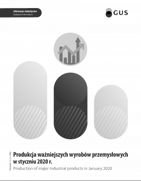 Cover of the publication Production of major industrial products in January 2020