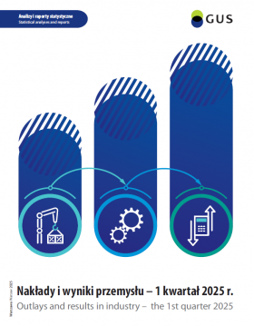 Cover of publication &quot;Outlays and results in industry - the 1st quarter 2025&quot;