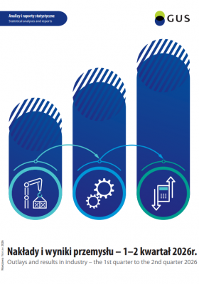 Cover of publication "Outlays and results in industry – the 1st quarter to the 2nd quarter 2026."