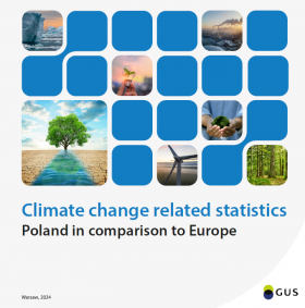 Cover of publication &quot;Climate change related statistics. Poland in comparison to Europe&quot;