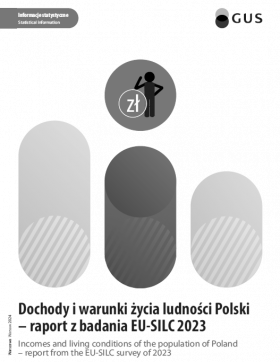 Cover of &quot;Incomes and living conditions of the population in Poland - report from the EU-SILC survey of 2023&quot;