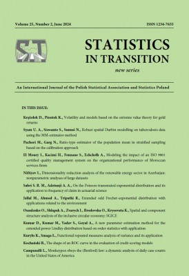 Cover of publication &quot;Statistics in Transition 2/2024&quot;