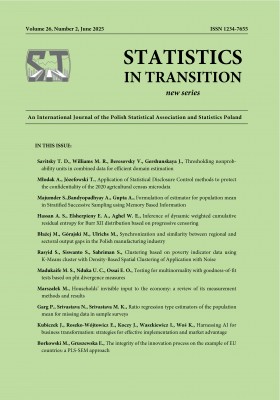 Cover of the publication &quot;Statistics in Transition new series&quot; Number 2, June 2025