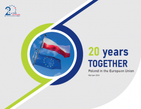 Cover of publication &quot;20 years together. Poland in the European Union&quot;