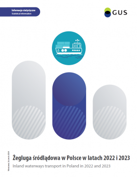 Cover of publication &quot;Inland waterways transport in Poland in 2022-2023&quot;