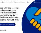 Involvement of social economy entities in providing support due to hostilities in the territory of Ukraine (February 24th-March 31st, 2022) Foto