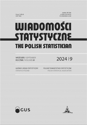 Cover &quot;Wiadomości Statystyczne. The Polish Statistician nr 9/2024&quot;