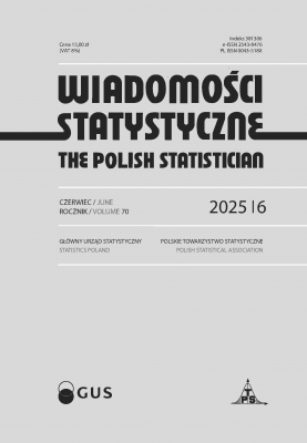 Cover of &quot;Wiadomości Statystyczne. The Polish Statistician nr 6/2025&quot;