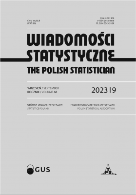 Cover of the publication Wiadomości Statystyczne. The Polish Statistician nr 9/2023