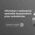 Informacja o realizowaniu wywiadów bezpośrednich przez rachmistrzów Foto