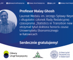 Profesor Malay Ghosh, światowej sławy autorytet w zakresie teorii statystyki, doktorem honoris causa Uniwersytetu Ekonomicznego w Katowicach Foto