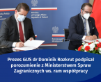 Prezes GUS dr Dominik Rozkrut podpisał porozumienie z Ministerstwem Spraw Zagranicznych ws. ram współpracy Foto