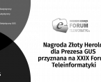 <b> Prezes GUS, dr Dominik Rozkrut otrzymał nagrodę „Złotego Herolda” </b> Foto