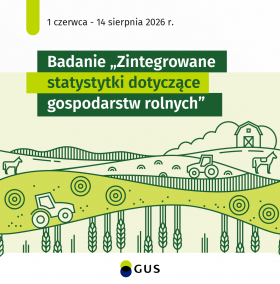 Badanie Zintegrowane statystyki dotyczące gospodarstw rolnych. 1 czerwca - 14 sierpnia 2026 r.
