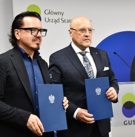 Minister Aktywów Państwowych Wojciech Balczun i Prezes GUS Marek Cierpiał-Wolan