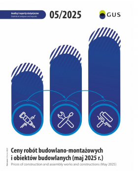Okładka publikacji &quot;Ceny robót budowlano-montażowych i obiektów budowlanych (maj 2025 r.)&quot;