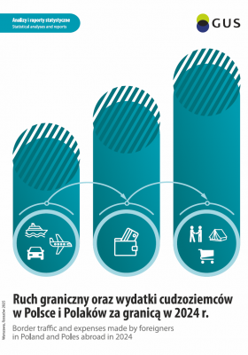 Ruch graniczny oraz wydatki cudzoziemców w Polsce i Polaków za granicą w 2024 r. Okładka