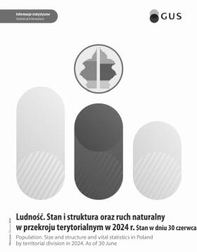 Okładka publikacji &quot;Ludność. Stan i struktura ludności oraz ruch naturalny w przekroju terytorialnym w 2024 r.&quot;