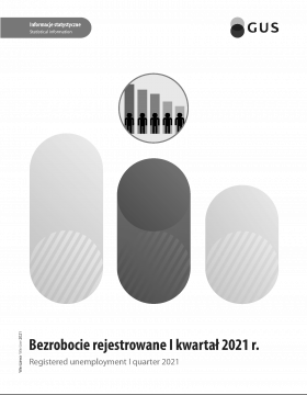 Okładka publikacji: Bezrobocie rejestrowane I kwartał 2021 roku