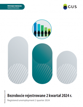 Okładka publikacji &quot;Bezrobocie rejestrowane 2 kwartał 2024 roku&quot;