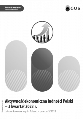 Aktywność ekonomiczna ludności Polski - 3 kwartał 2023 roku. Okładka