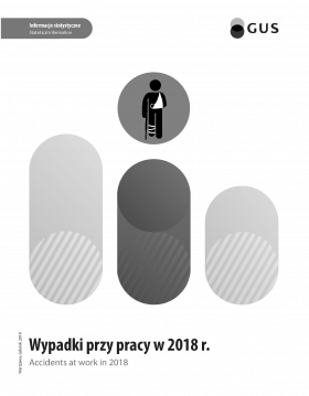 Okładka publikacji Wypadki przy pracy w 2018 roku
