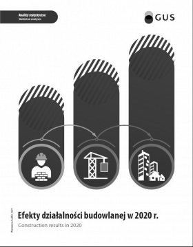 Okładka publikacji: Efekty działalności budowlanej w 2020 roku
