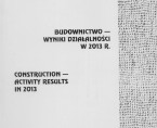 Budownictwo - wyniki działalności w 2013 r. Foto