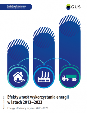 Okładka publikacji &quot;Efektywność wykorzystania energii w latach 2013-2023&quot;