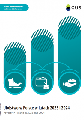 Ubóstwo w Polsce w latach 2023 i 2024. Okładka publikacji