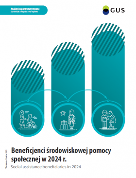 Analizy i raporty statystyczne. Beneficjenci środowiskowej pomocy społecznej w 2024r. Warszawa, Kraków 2025. GUS