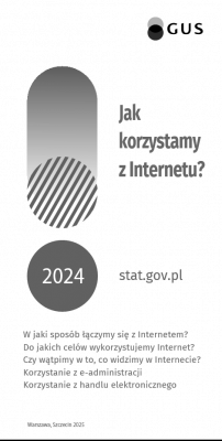 Okładka publikacji &quot;Jak korzystamy z Internetu? (dla rodzin biorących udział w badaniu) 2024&quot;
