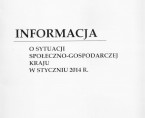 Informacja o sytuacji społeczno-gospodarczej kraju w styczniu 2014 r. Foto