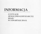 Informacja o sytuacji społeczno-gospodarczej kraju w I kwartale 2014 r. Foto