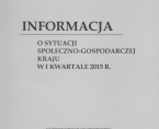 Informacja o sytuacji społeczno-gospodarczej kraju w pierwszym kwartale 2015 r. Foto