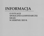 Informacja o sytuacji społeczno-gospodarczej kraju w sierpniu 2015 r. Foto