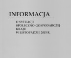 Informacja o sytuacji społeczno-gospodarczej kraju w listopadzie 2015 r. Foto