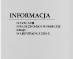 Informacja o sytuacji społeczno-gospodarczej kraju w listopadzie 2016 r. Foto
