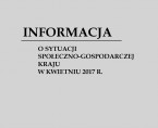 Informacja o sytuacji społeczno-gospodarczej kraju w kwietniu 2017 r. Foto